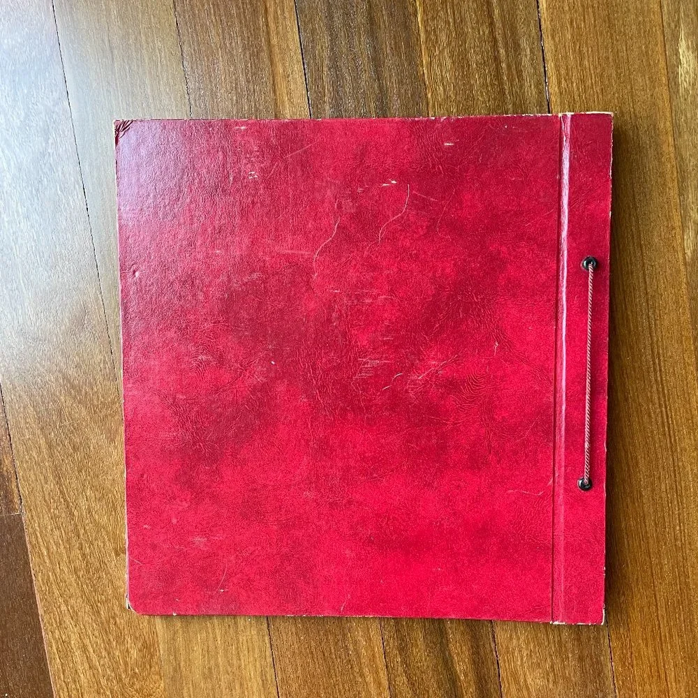 Vintage Red Photograph Scrapbook Album